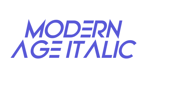 Modern Age Italic Font Download