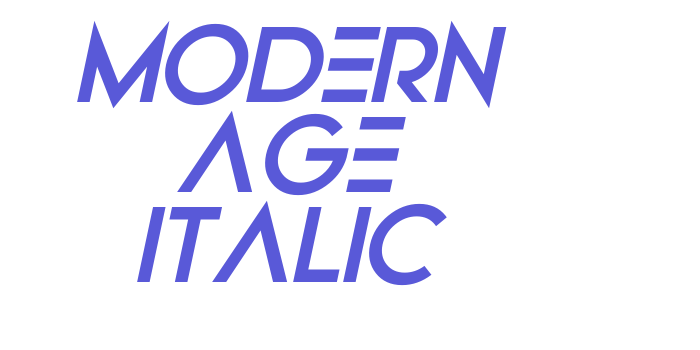 Modern Age Italic Font