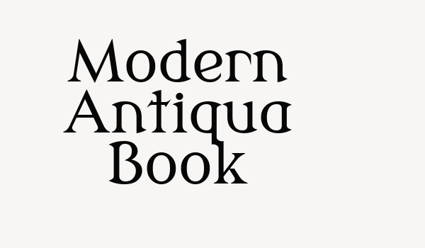 Modern Antiqua Book Font