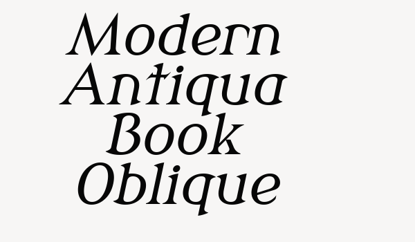 Modern Antiqua Book Oblique Font