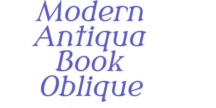 Modern Antiqua Book Oblique Font Download