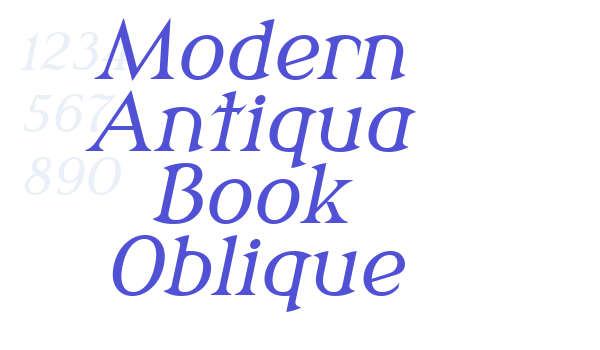 Modern Antiqua Book Oblique font download