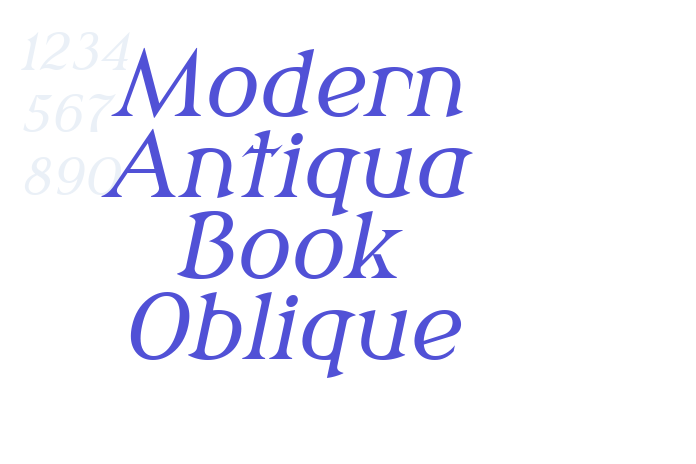 Modern Antiqua Book Oblique font download