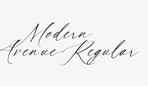 Modern Avenue-Regular Font