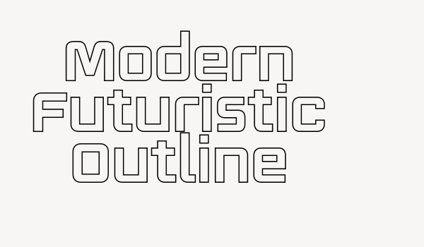 Modern Futuristic Outline Font