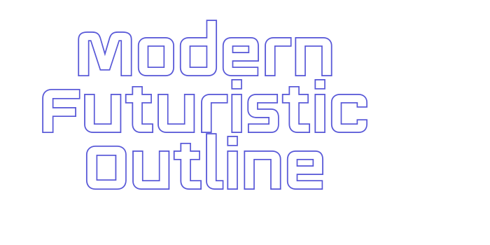 Modern Futuristic Outline Font Download