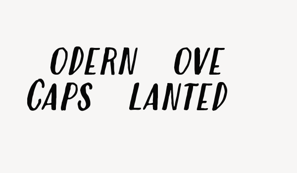 Modern Love Caps Slanted Font