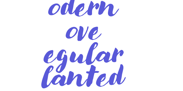 Modern Love Regular Slanted Font