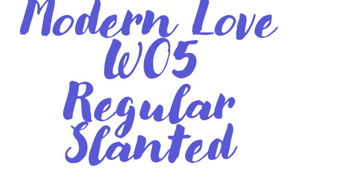 Modern Love W05 Regular Slanted Font Download