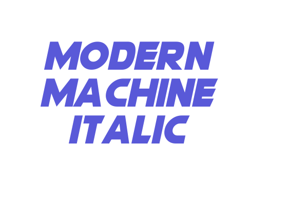 Modern Machine Italic Font