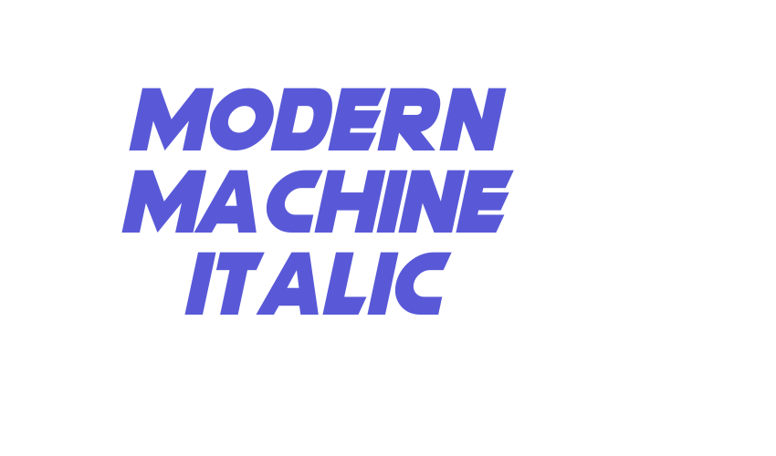 Modern Machine Italic Font