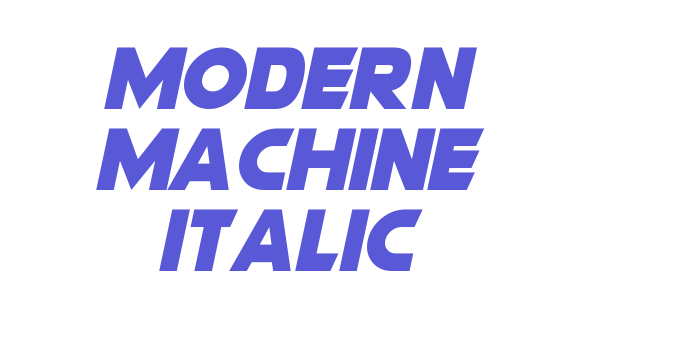 Modern Machine Italic Font Download