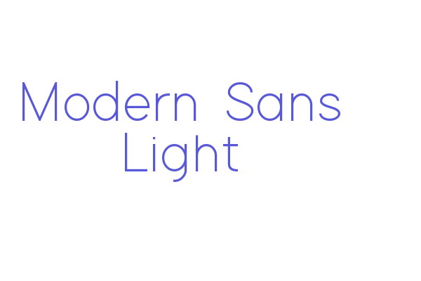 Modern Sans Light Font