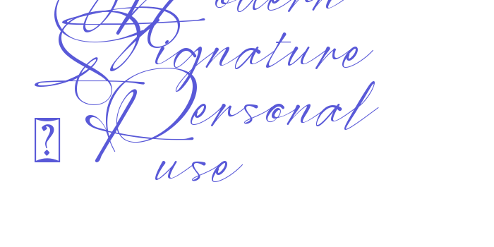 Modern Signature – Personal use Font Download