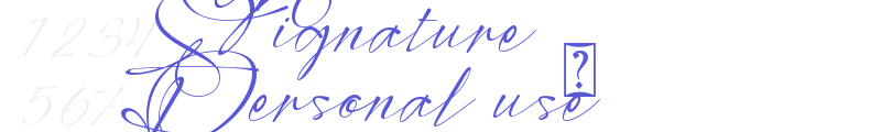 Modern Signature – Personal use font