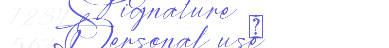 Modern Signature – Personal use font