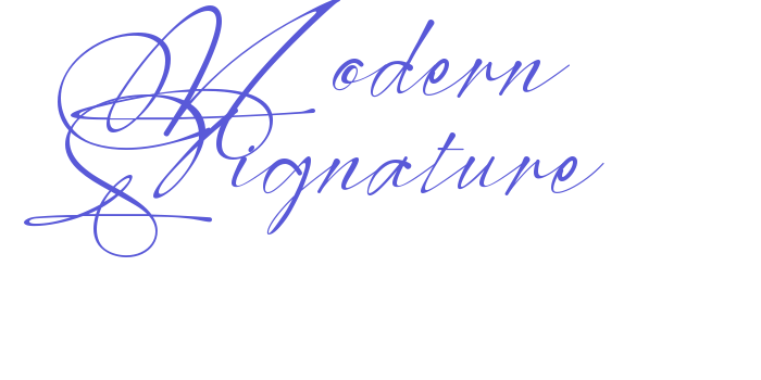 Modern Signature Font