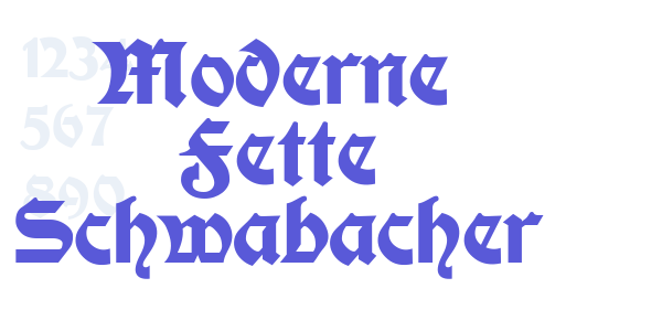 Moderne Fette Schwabacher font free