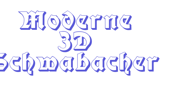 Moderne 3D Schwabacher Font Download