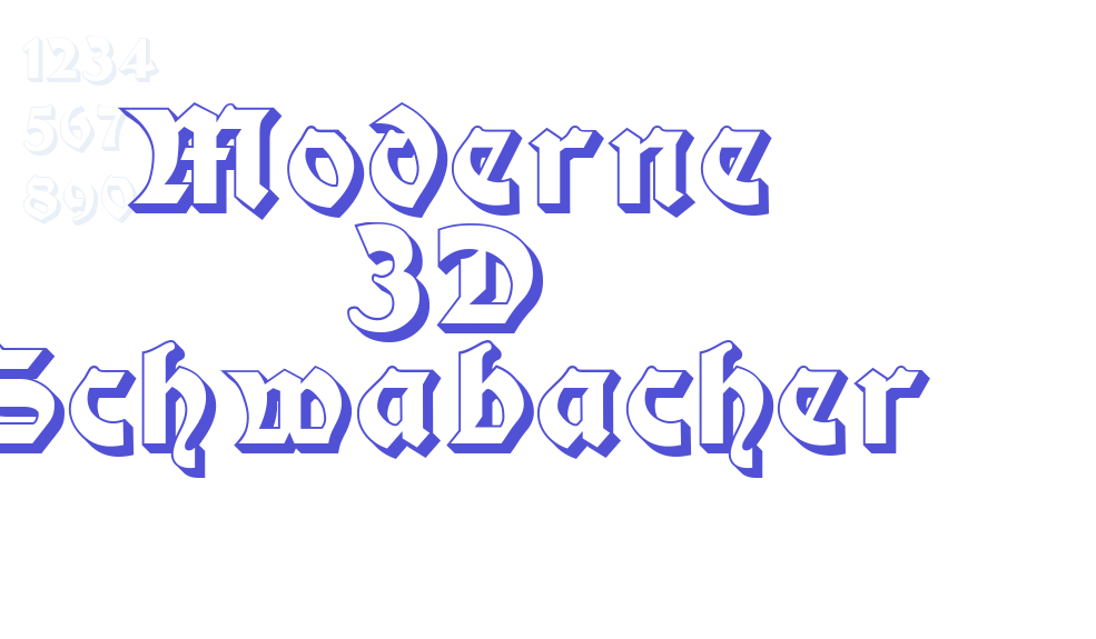 Moderne 3D Schwabacher-font-download