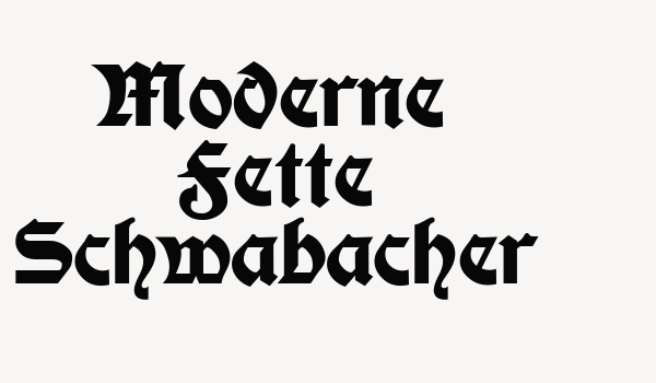 Moderne Fette Schwabacher Font