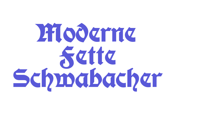 Moderne Fette Schwabacher Font Download