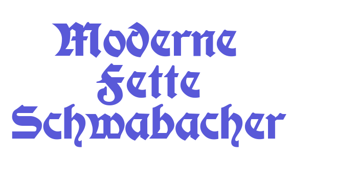 Moderne Fette Schwabacher Font Download