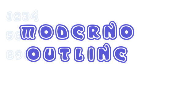 Moderno Outline font free