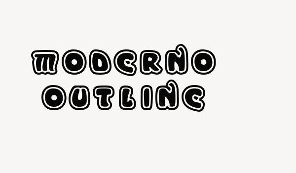 Moderno Outline Font