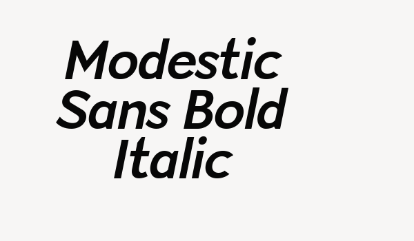 Modestic Sans Bold Italic Font