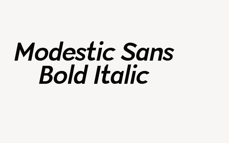 Modestic Sans Bold Italic Font