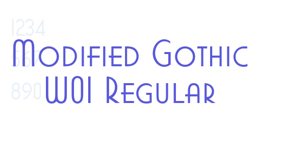 Modified Gothic W01 Regular font free