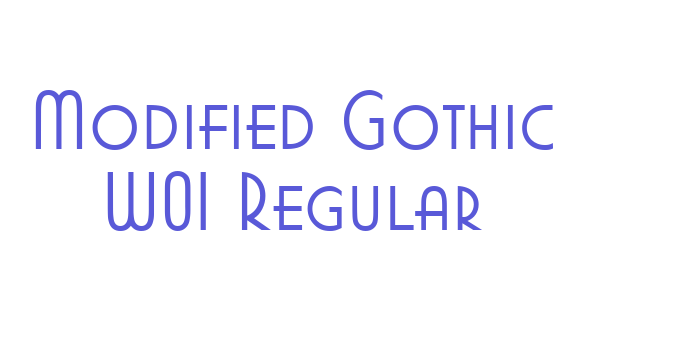 Modified Gothic W01 Regular Font Download