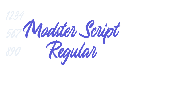 Modster Script Regular font free