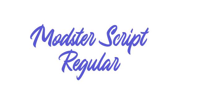 Modster Script Regular Font Download