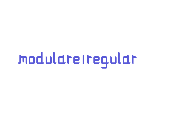 Modulare 1 Regular Font