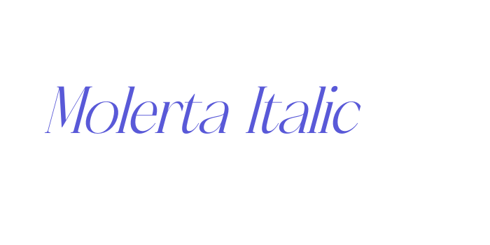 Download Molerta Italic Font