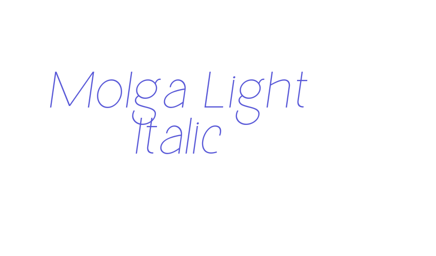 Molga Light Italic Font