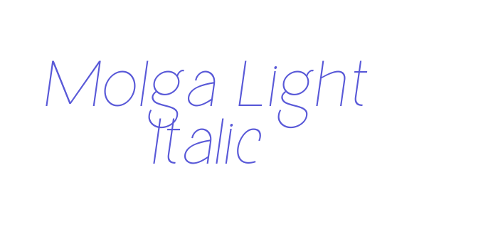 Molga Light Italic Font Download