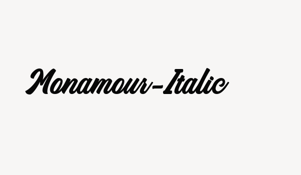 Monamour-Italic Font