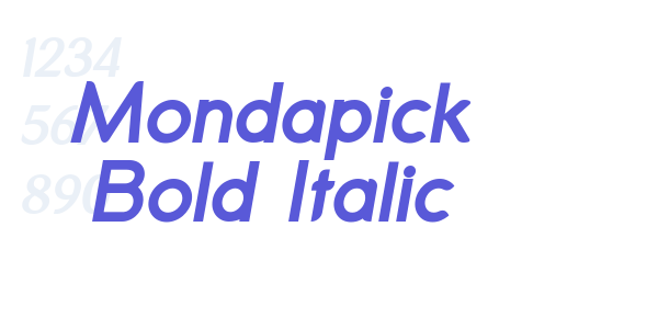 Mondapick Bold Italic font free