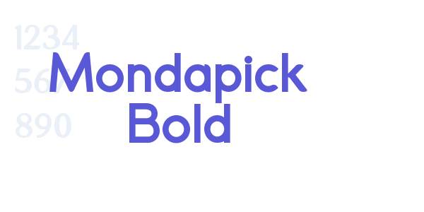 Mondapick Bold font free