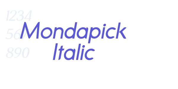 Mondapick Italic font