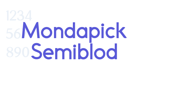 Mondapick Semiblod font