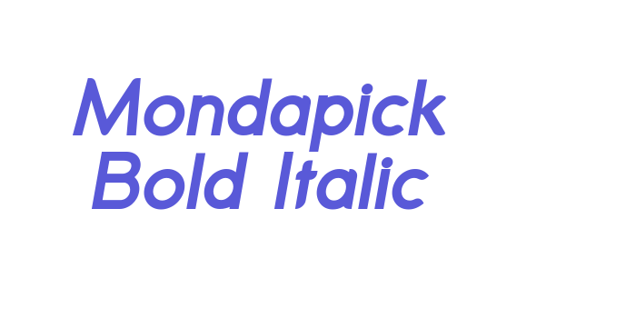 Mondapick Bold Italic Font Download