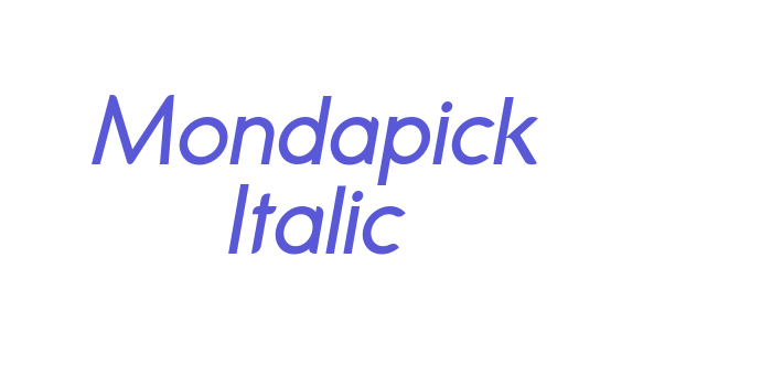 Mondapick Italic Font Download