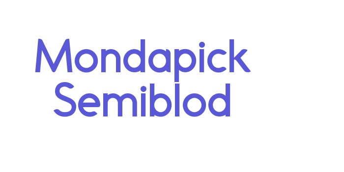 Mondapick Semiblod Font