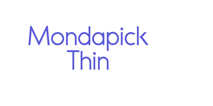 Mondapick Thin Font Download