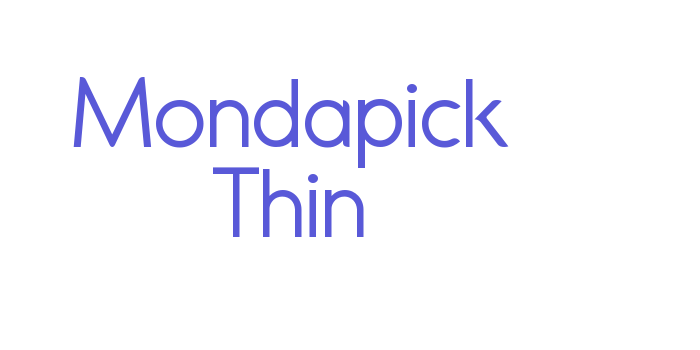 Mondapick Thin Font