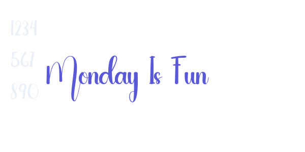 Monday Is Fun font free